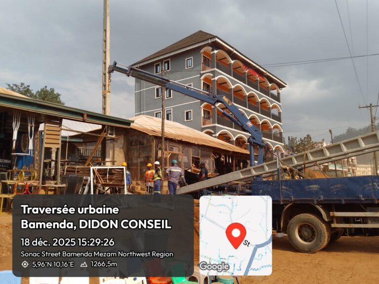Construction d’un boulevard urbain sur la traversée de Bamenda : l’entreprise Bun’s avance