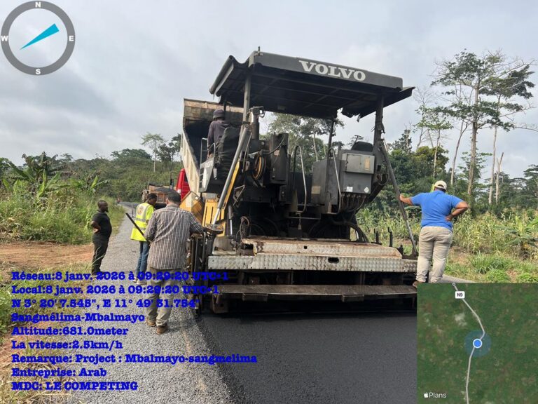 Réhabilitation de la route Mbalmayo–Sangmélima : près de 2 km de géogrille posé sur le lot 2